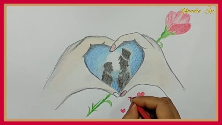 Valentines drawing - how to draw a valentine's design - valentine's day drawings