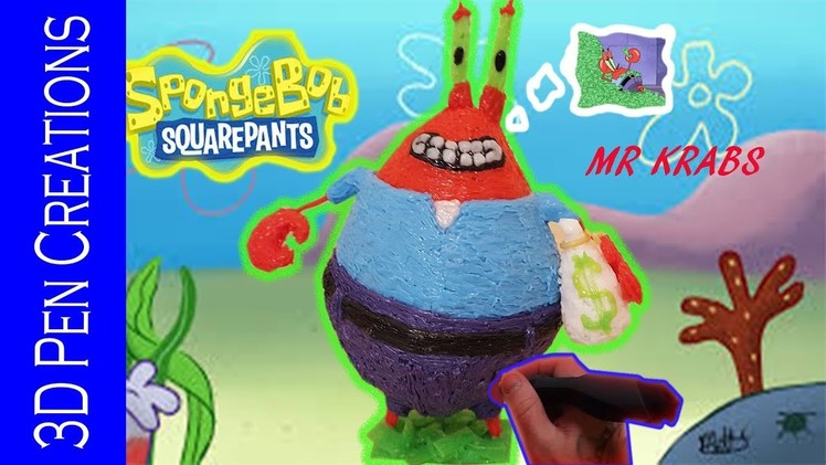 3D Pen | Mr krabs | Spongebob | Tutorial | Basic | 3D pen creations