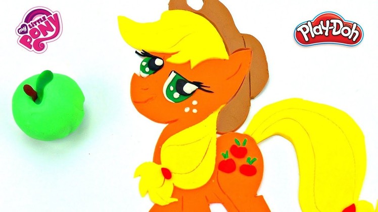 DIY How to make My Little Pony Applejack with Play doh Friendship is magic MLP Apple