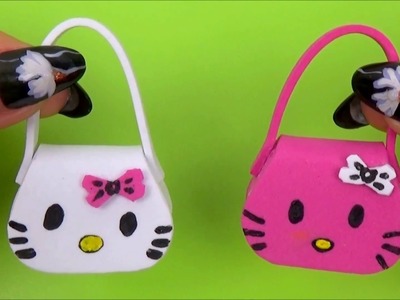 Diy Miniature Bag │ Diy Miniature Purse With Hello Kitty │ Doll Stuff