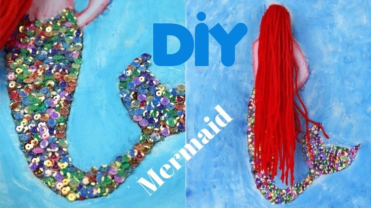 DIY Wall Decor - Mermaid Canvas Art