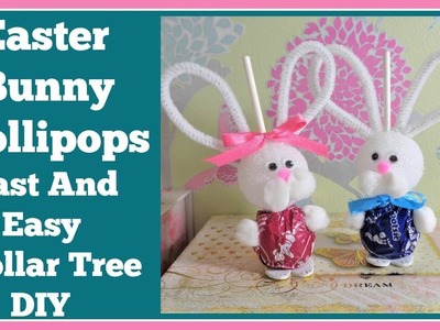 Easter Bunny Lollipops ???? Easy Dollar Tree DIY ????