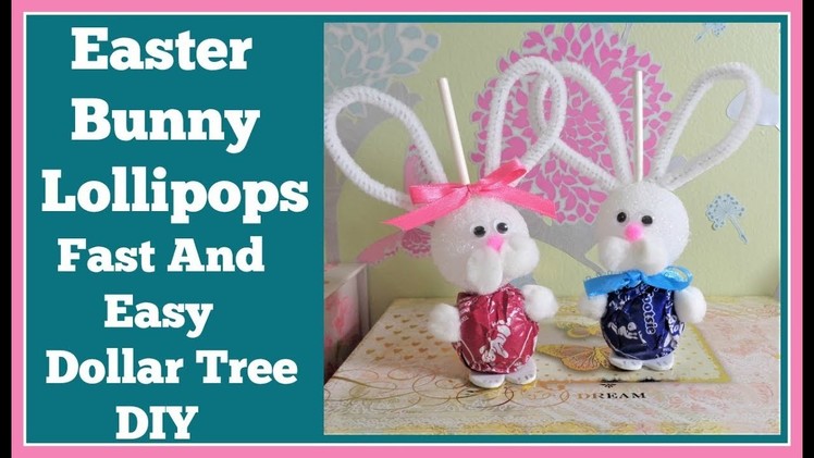 Easter Bunny Lollipops ???? Easy Dollar Tree DIY ????