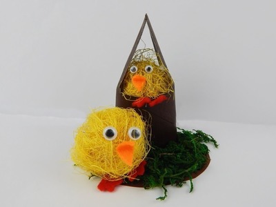 Easter decoration Easter chicks DIY deco sisal chick Osterdekoration Osterkuecken