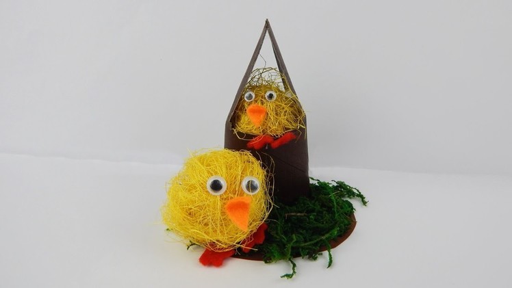 Easter decoration Easter chicks DIY deco sisal chick Osterdekoration Osterkuecken