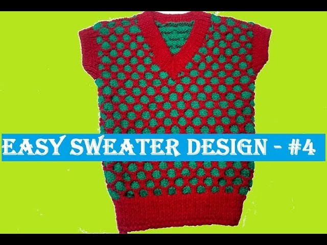 Easy Sweater Design No #04 | Cardigan Design In Hindi
