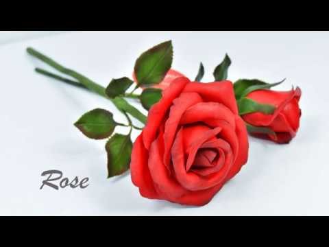 Easy way to make "Real Rose" from clay | Flower Clay Tutorial