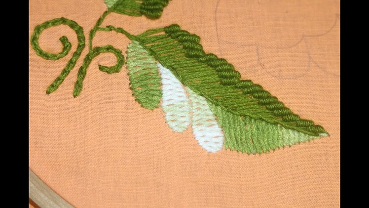 Hand embroidery designs | Leaf tutorial