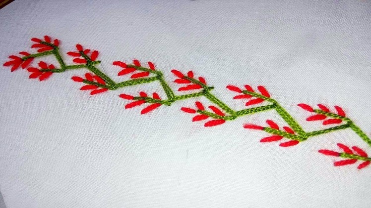 Hand embroidery. embroidery stitches tutorial for beginners. by nakshi katha.