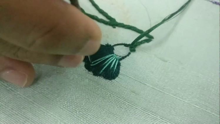 Hand Embroidery - How to do a shaded leaf