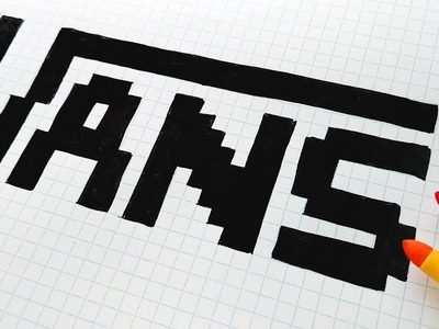 Handmade Pixel Art - How To Draw Vans Logo #pixelart