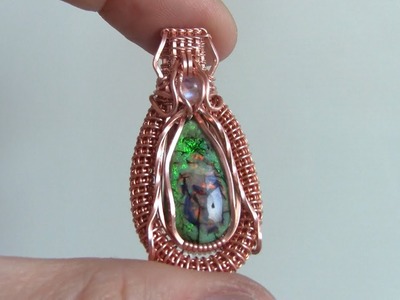 Heady Coiled Cabochon Pendant with Accent Stone Wire Wrap Tutorial