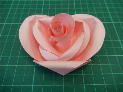 Heart Shaped Paper Rose Tutorial