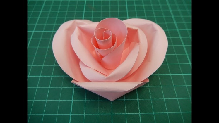 Heart Shaped Paper Rose Tutorial
