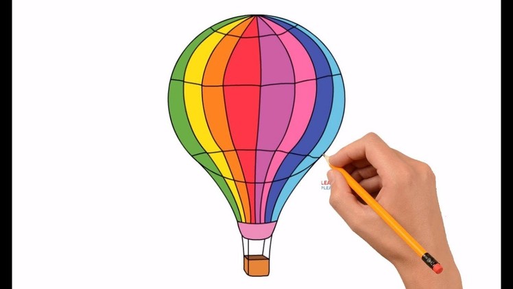 How to Draw a Hot Air Balloon Step by Step Easy For Kids