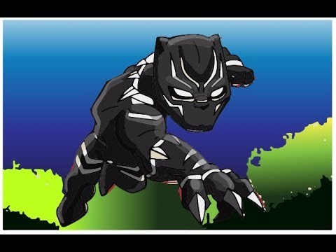 How To Draw Black Panther Easy for kids | Easy Black Panther Drawing tutorial | Marver Black Panther