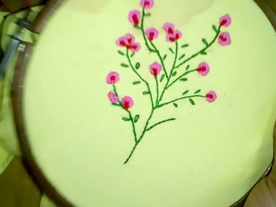 How to French knot. Cast on stitch. Hand embroidery. Supriya Talukder.