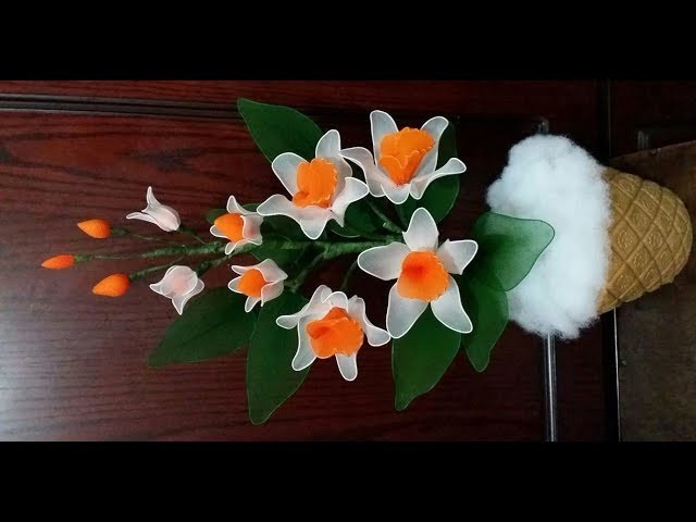 How to make Orchid flower with nylon stocking