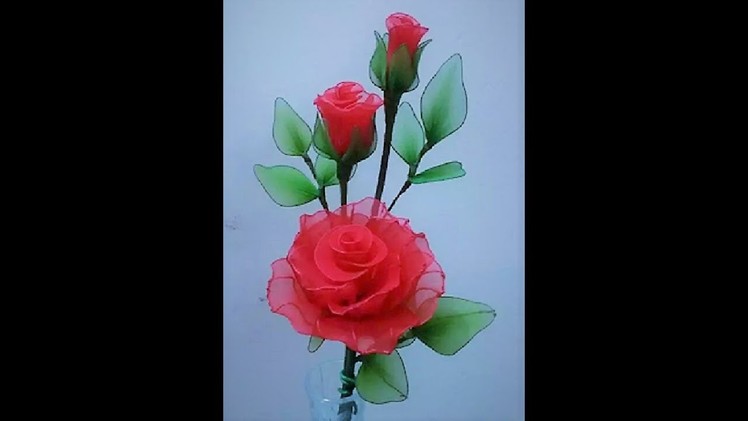 How to make Red Roses with Nylon stockings.