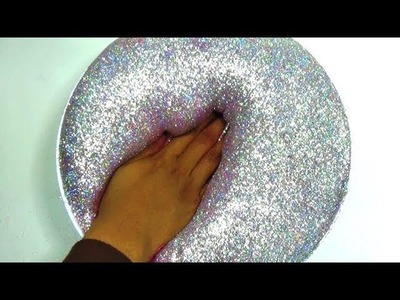 How To Make Slime | DIY  Fluffy Hologram glitter Slime