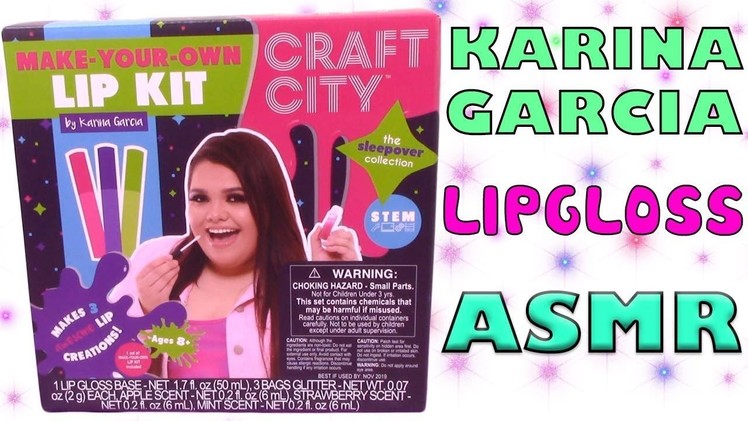KARINA GARCIA DIY Lip Gloss Kit ASMR! Make Apple, Mint & Strawberry Glitter Gloss