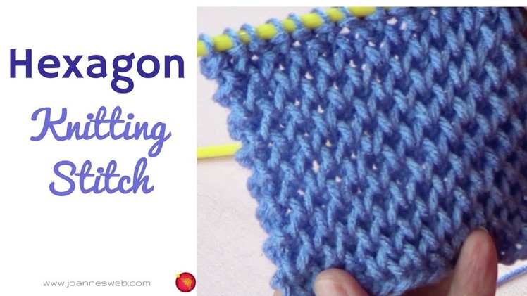 Knitting Hexagon Stitch - Geometric Knitted Pattern - Thick Knit Stitches
