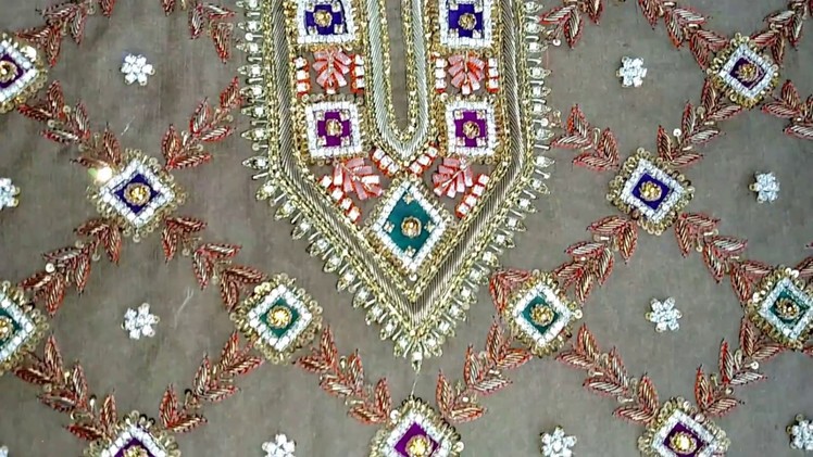 Latest mehndi dress design | Beautiful gotawork and dabka embroidery | HD video