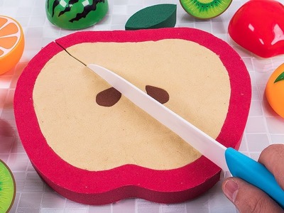 Learn Colors Kinetic Sand Mad Mattr Apple Cake DIY How to Make for Kids