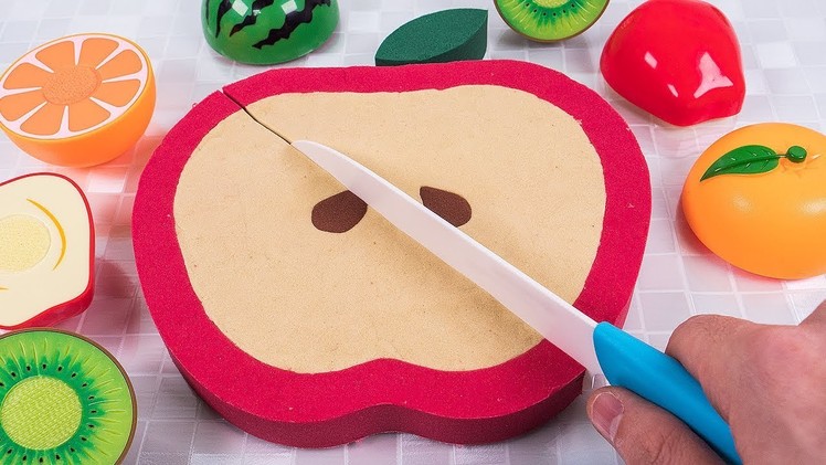 Learn Colors Kinetic Sand Mad Mattr Apple Cake DIY How to Make for Kids
