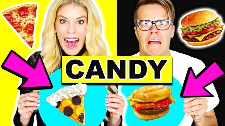 Making Food out of CANDY! Learn how to make DIY Edible Candy vs Real Food