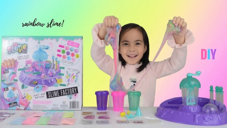 Making RAINBOW SLIME with SO SLIME DIY Slime Factory Surprise Toys