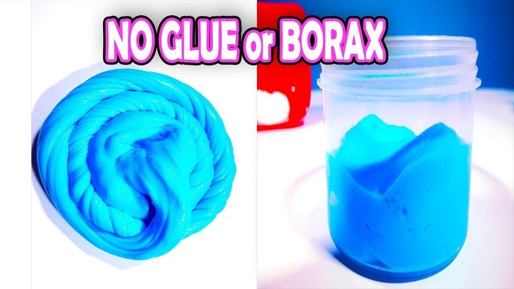 NO GLUE - How to make Slime WITHOUT GLUE OR BORAX OR CONTACT LENS Solution - US Version