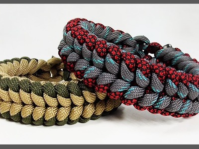 Paracord Bracelet Tutorial: "Pseudo Double Snake Knot" Bracelet Design Without Buckle