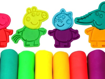 Peppa Pig Wrong Heads with Play Doh Molds Peppa and Friends Modelling Clay Creative Fun for Kids
