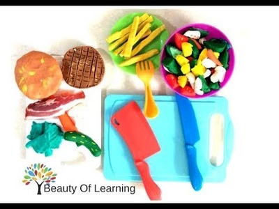 Play-Doh Kitchen Play Doh Video for Kids #Dolls Food Play and Learn Colors