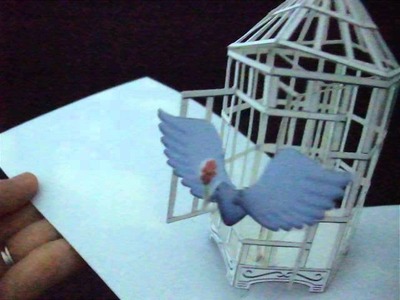 Pop-up bird cage