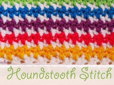 Simple Crochet: Houndstooth Stitch (Blankets. Scarf)