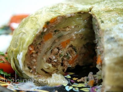Stuffed Cabbage Head Recipe - Armenian Cuisine - Heghineh Cooking Show