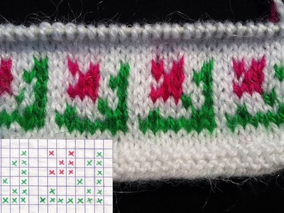 Triple Colour Design for Baby Sweater [With Graph]