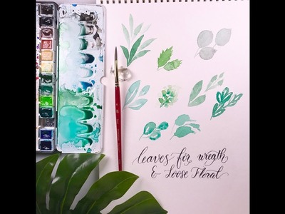 Water-colour leaves tutorial - Loose Floral Illustration