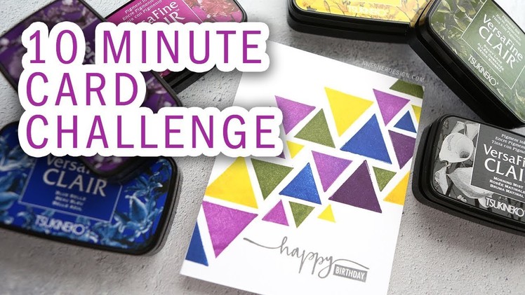 10 Minute Card Challenge + NEW Versafine Clair Inks