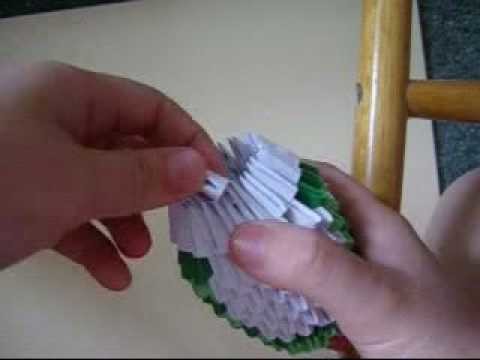 3D origami how to: striped cat