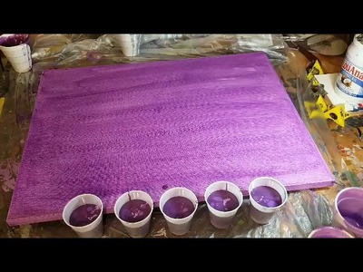 Acrylic Flip Cup purples and silver