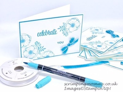 Amazing you card, custom coloured ribbon Stampin' Up! products