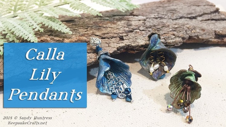 Calla Lily Pendants-Springtime Polymer Clay Jewelry Tutorial