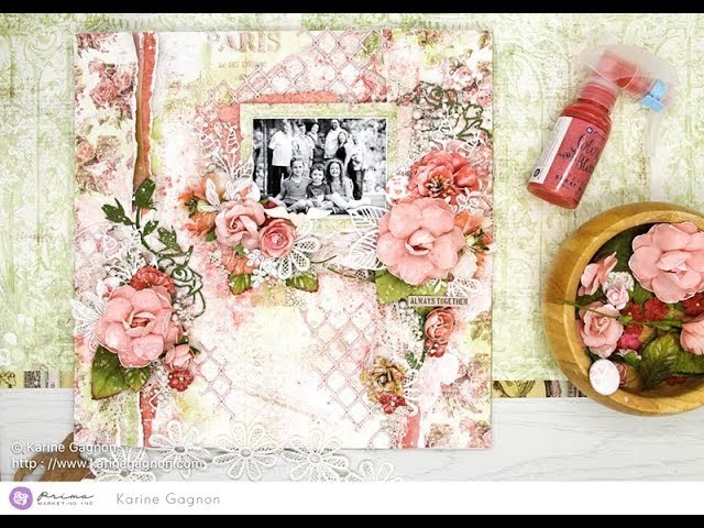 Color Challenge Mixed-Media Layout by Karine