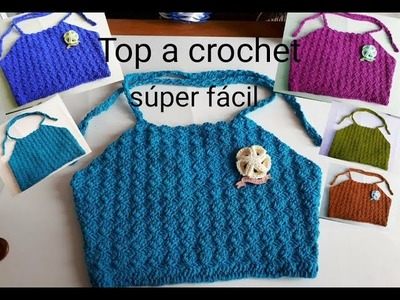 Como hacer Top crop a crochet o ganchillo  paso a paso. crochet top crop easy and fast