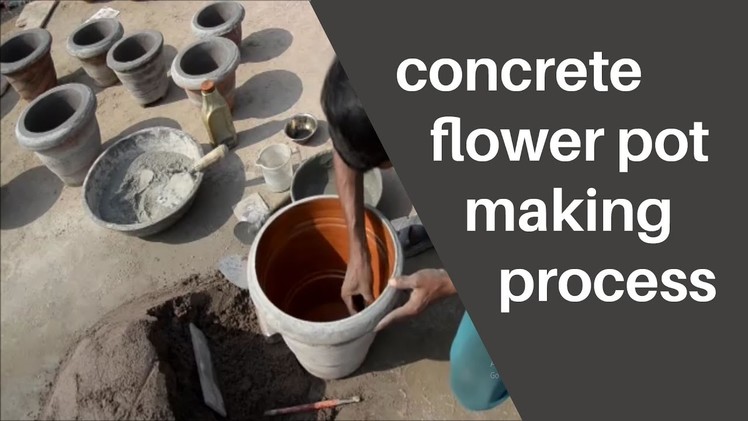 Concrete Flower Pot Making Process