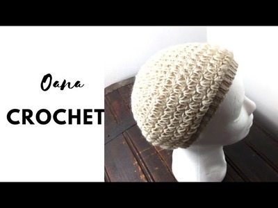Crochet star ot daisy stitch beret by Oana