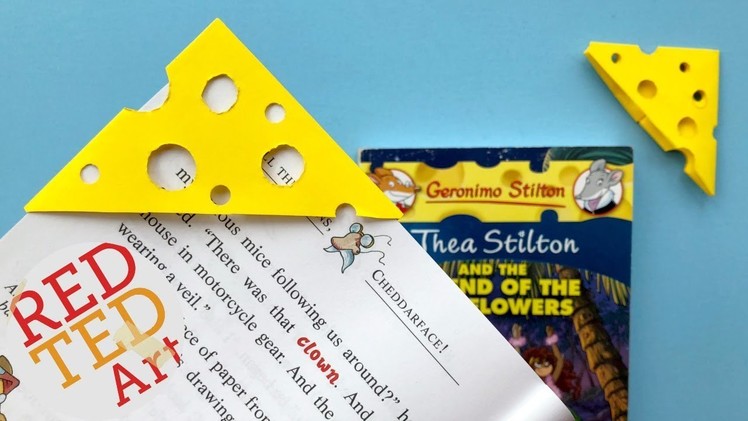 DIY Cheese Corner Bookmark - Easy DIY Cheese Bookmark Corner - Geronimo Stilton DIY